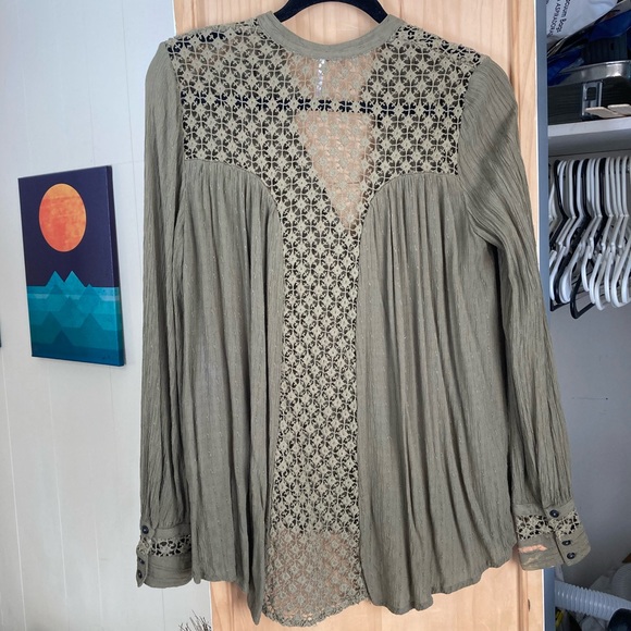 Free People-Olive Green Tunic -S - Picture 4 of 4